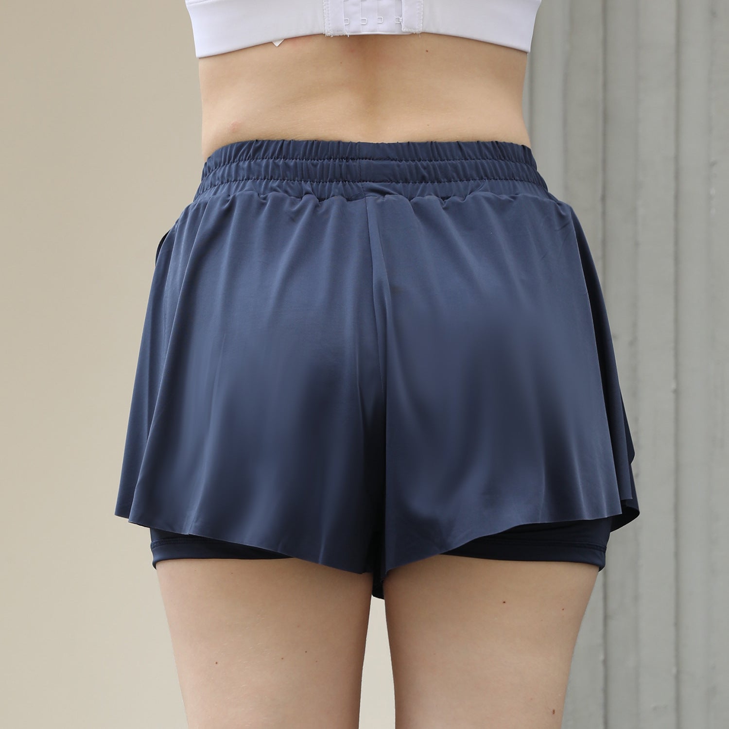 Two-Piece Yoga Shorts-Style Outdoor Skirt Pants, Sports Tennis Skirt Pants, Fitness Running Quick-Dry Drawstring Skirt Pants for Women